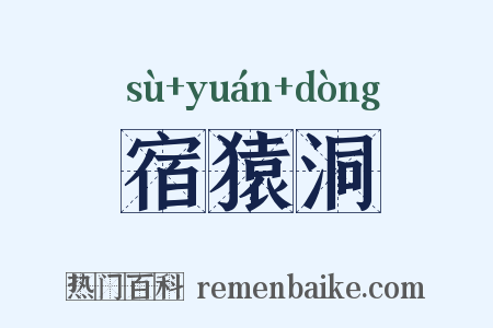 宿猿洞是什么意思的图片